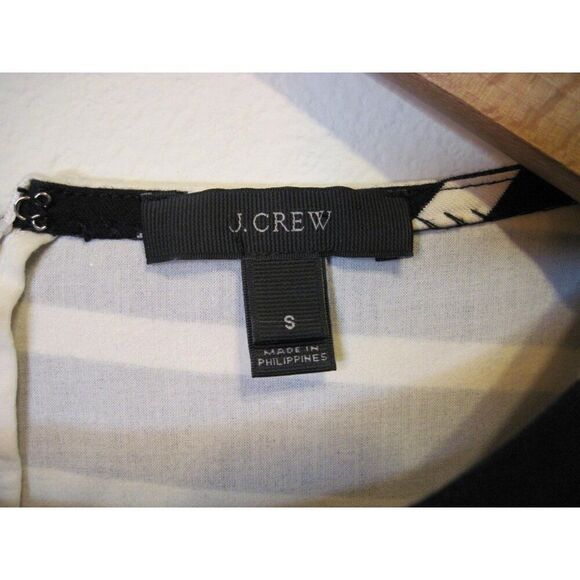 J.Crew‎ Black & White Striped Bell-Sleeve Dress Size S - Picture 5 of 7